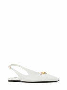 DOLCE & GABBANA 5mm Lollo Leather Slingback Flats