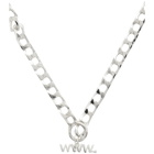 WWW.WILLSHOTT Silver Square Curb Chain Necklace
