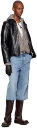 OUR LEGACY Black Mini Leather Jacket