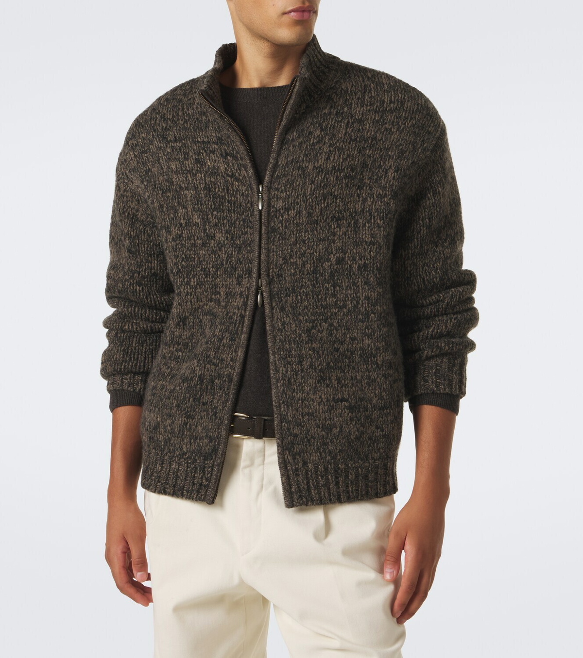 Le Kasha Lamdu cashmere zip-up cardigan