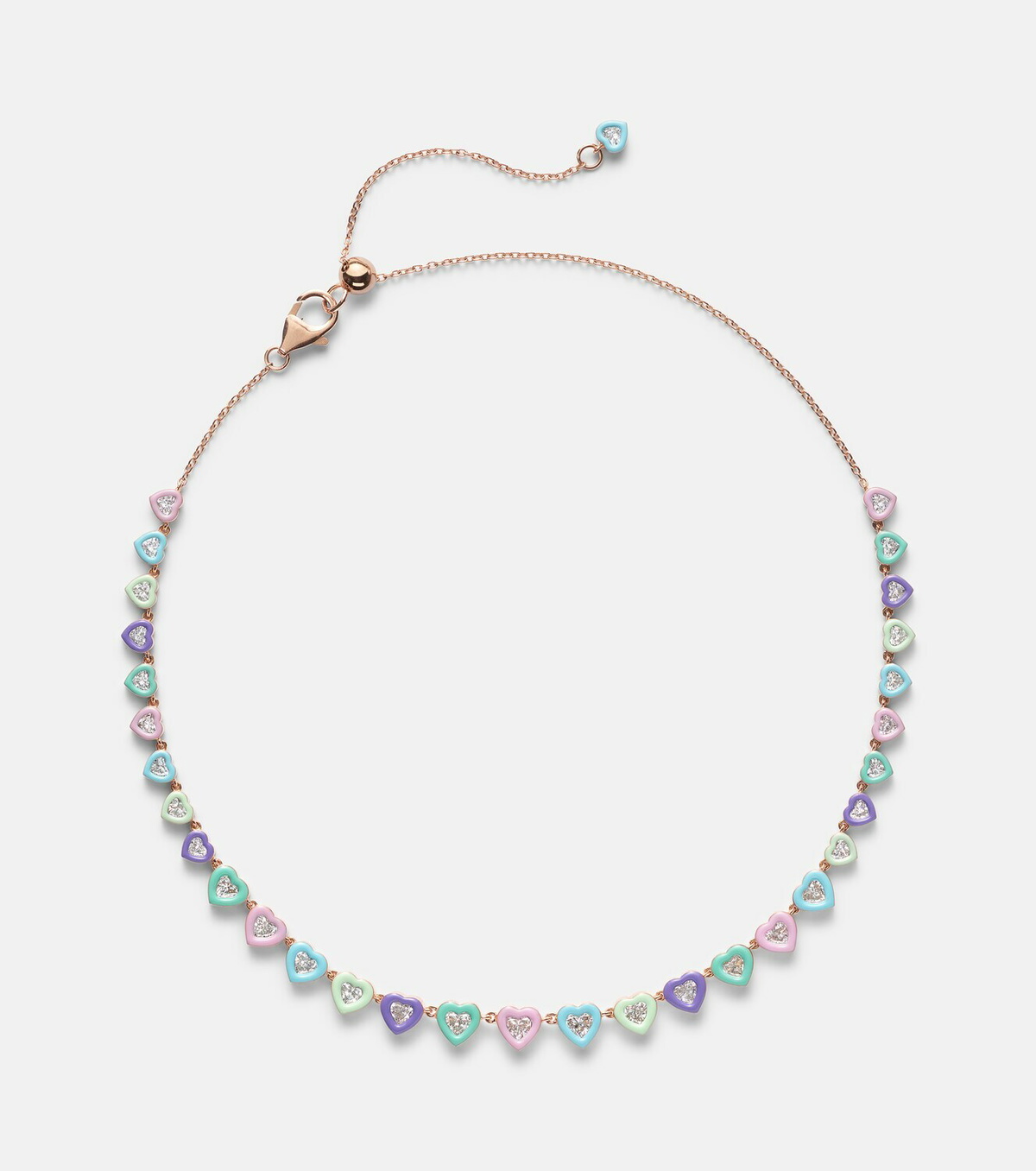 Kamyen Candy Crush 18kt rose gold choker with diamonds