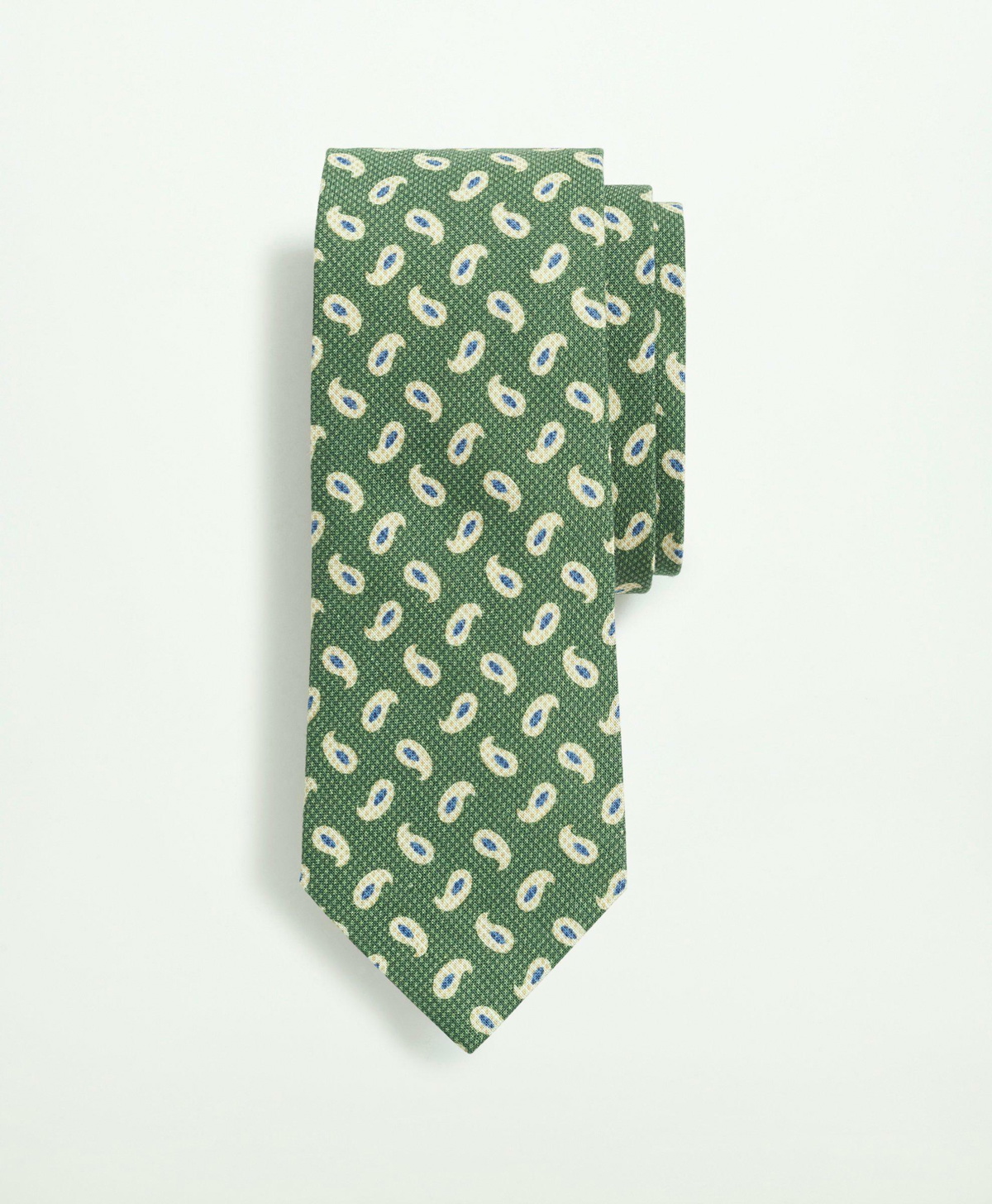 Brooks Brothers Men's Silk Text Print Tie | Green