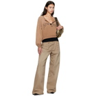 R13 Tan Damon Pleated Jeans