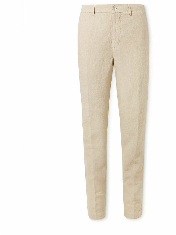 Photo: 120% - Slim-Fit Tapered Linen Trousers - Neutrals