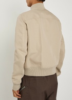 Rick Owens Heizer Flight Canvas Bomber Jacket Sand