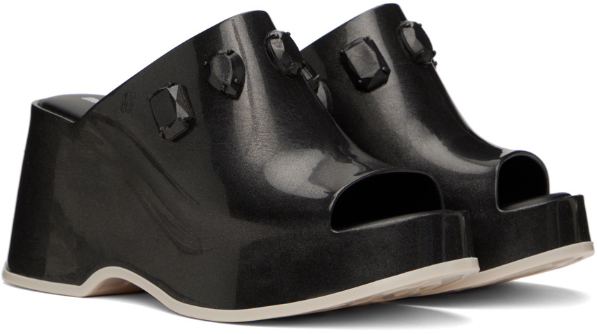 【Melissa】Melissa Patty Stones + Undercover ミュール Patty Stones Mule in Metallic Green – Melissa Shoes