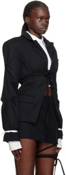 SRVC Black Slash Blazer