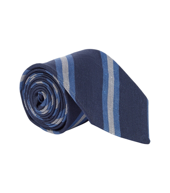 Photo: Canali Striped wool and silk tie