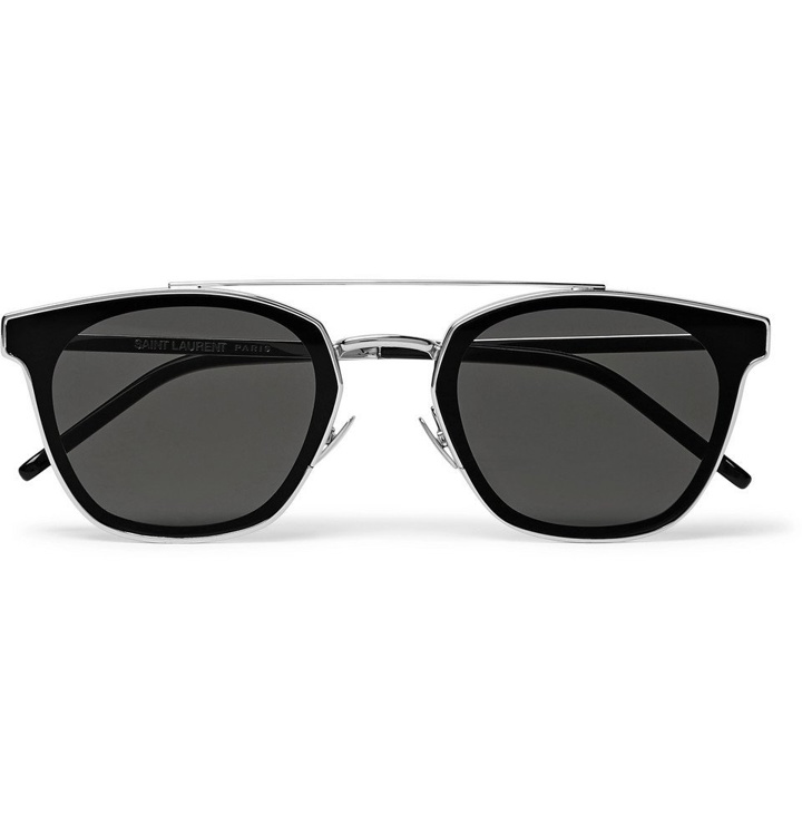 Photo: Saint Laurent - Aviator-Style Silver-Tone Sunglasses - Men - Silver