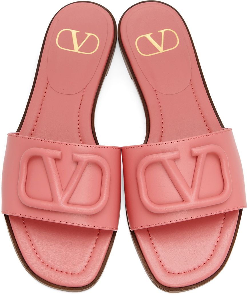 Valentino Garavani Pink Vlogo Slides