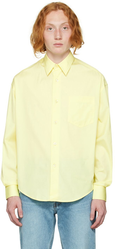 Photo: AMI Alexandre Mattiussi Yellow Organic Cotton Shirt