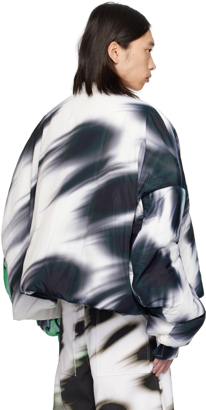 Gerrit Jacob White Oversized Bomber Jacket