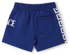 Versace Baby Blue Greca Logo Shorts