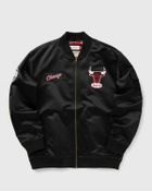 Mitchell & Ness NBA TEAM LEADER SATIN BOMBER VINTAGE LOGO CHICAGO BULLS Black Mens Bomber Jacket