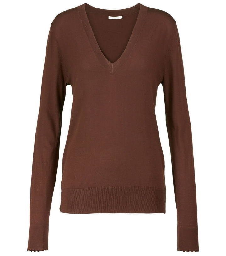 Photo: Chloe - Wool V-neck sweater