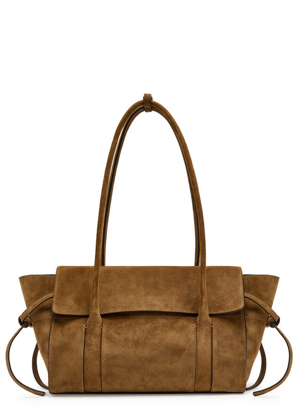 Photo: Mulberry Small Soft Bayswater Suede Shoulder bag - Sand - One Size