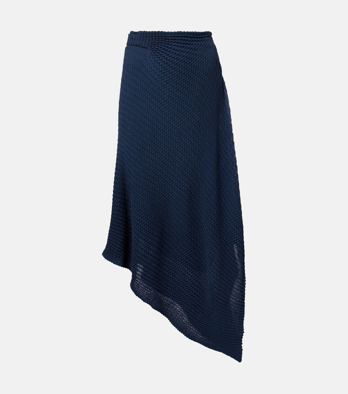 Victoria Beckham Draped knitted cotton-blend midi skirt