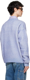 le PÈRE Blue Tyndell Face Sweater