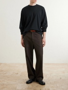 A.PRESSE - Cotton and Cashmere-Blend T-Shirt - Black