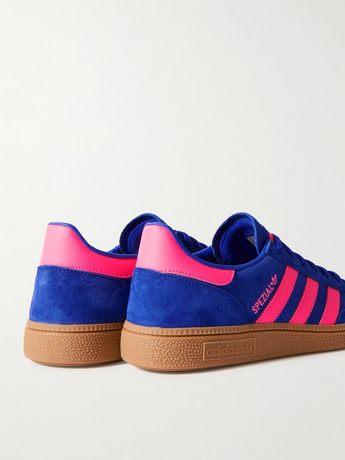 adidas Originals - Handball Spezial Leather-Trimmed Suede Sneakers - Blue adidas  Originals