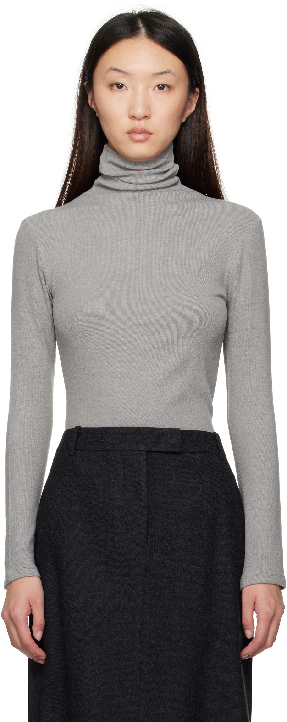 LE17SEPTEMBRE Gray Asymmetrical Turtleneck