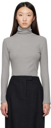 LE17SEPTEMBRE Gray Asymmetrical Turtleneck