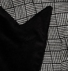 Maximilian Mogg - Black Double-Breasted Velvet-Trimmed Basketweave Wool Tuxedo Jacket - Gray