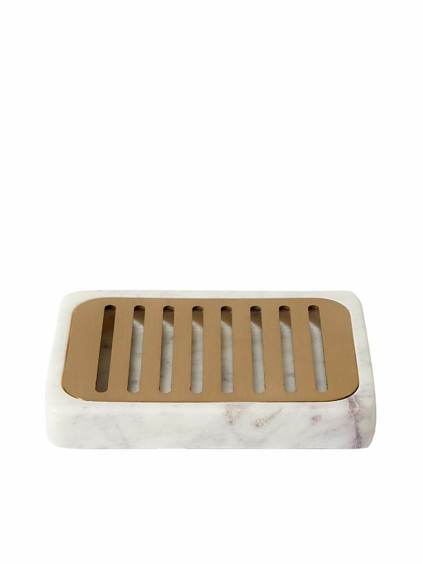 Photo: Soho Home - Thornton Marble and Brass Soap Dish