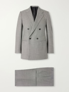 Husbands - Double-Breasted Birdseye Wool Suit - Gray