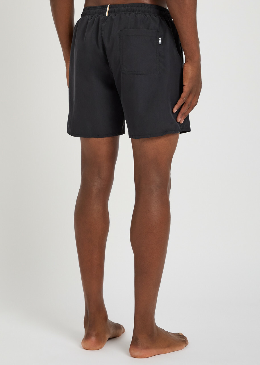 Boss Swordfish Logo Shell Swim Shorts Black