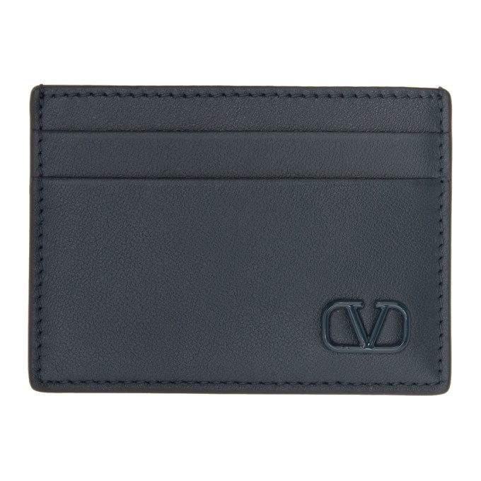 Photo: Valentino Navy Valentino Garavani Small VLogo Card Holder