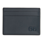 Valentino Navy Valentino Garavani Small VLogo Card Holder