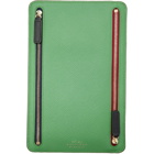 Smythson Green Panama Zip Currency Case