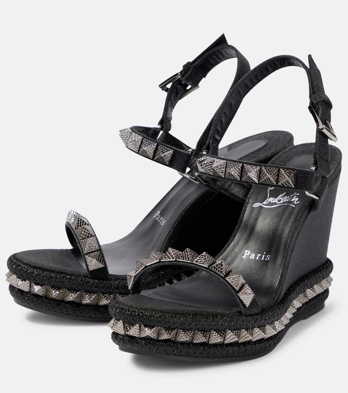 Christian Louboutin - Pyraclou embellished leather