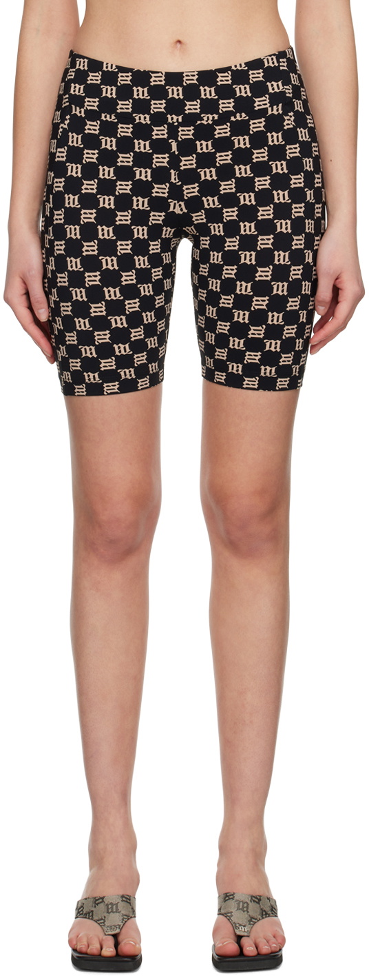 MONOGRAM BIKER SHORTS BEIGE main image 0