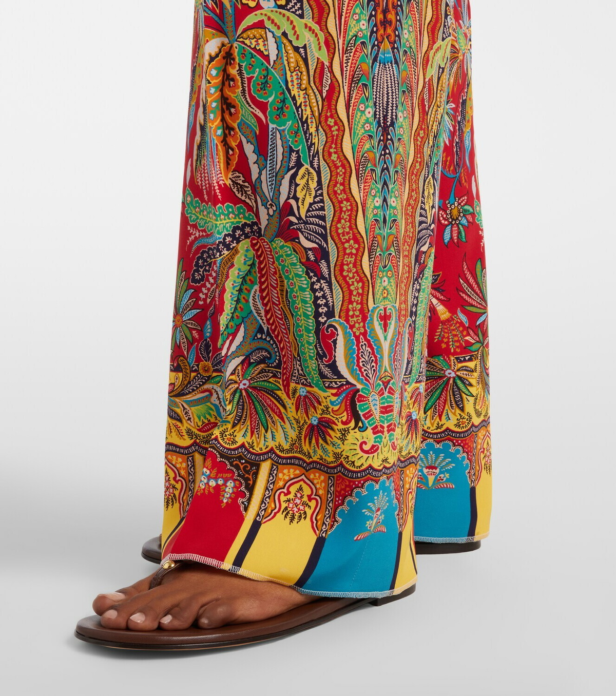 Etro Printed silk palazzo pants