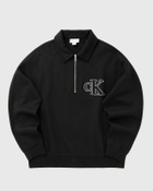 LS DBL KNIT RIB LOGO APPLIQUE ZI