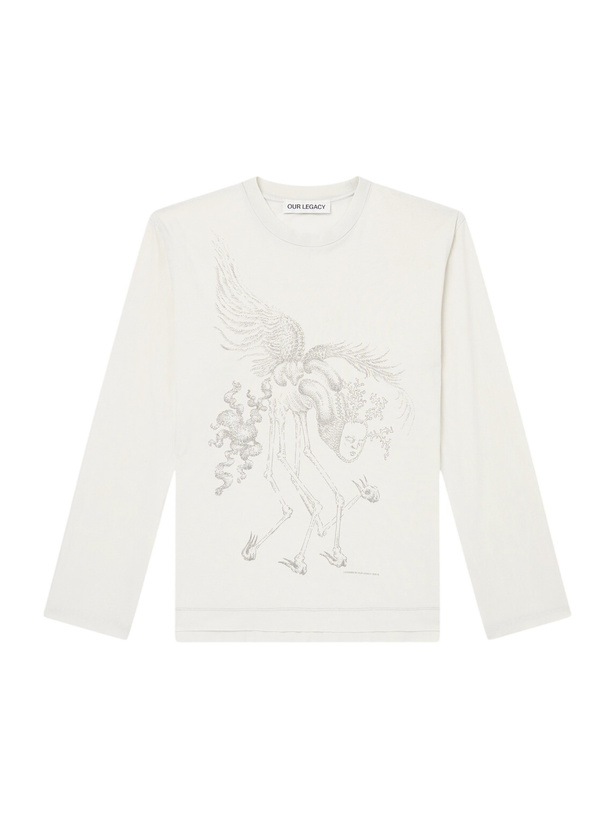 Photo: Our Legacy - Printed Cotton-Jersey T-Shirt - White