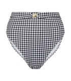 Caroline Constas Patia checked high-rise bikini bottoms