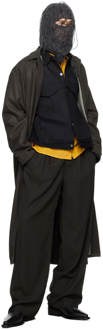 AIREI Black Pleated Trousers