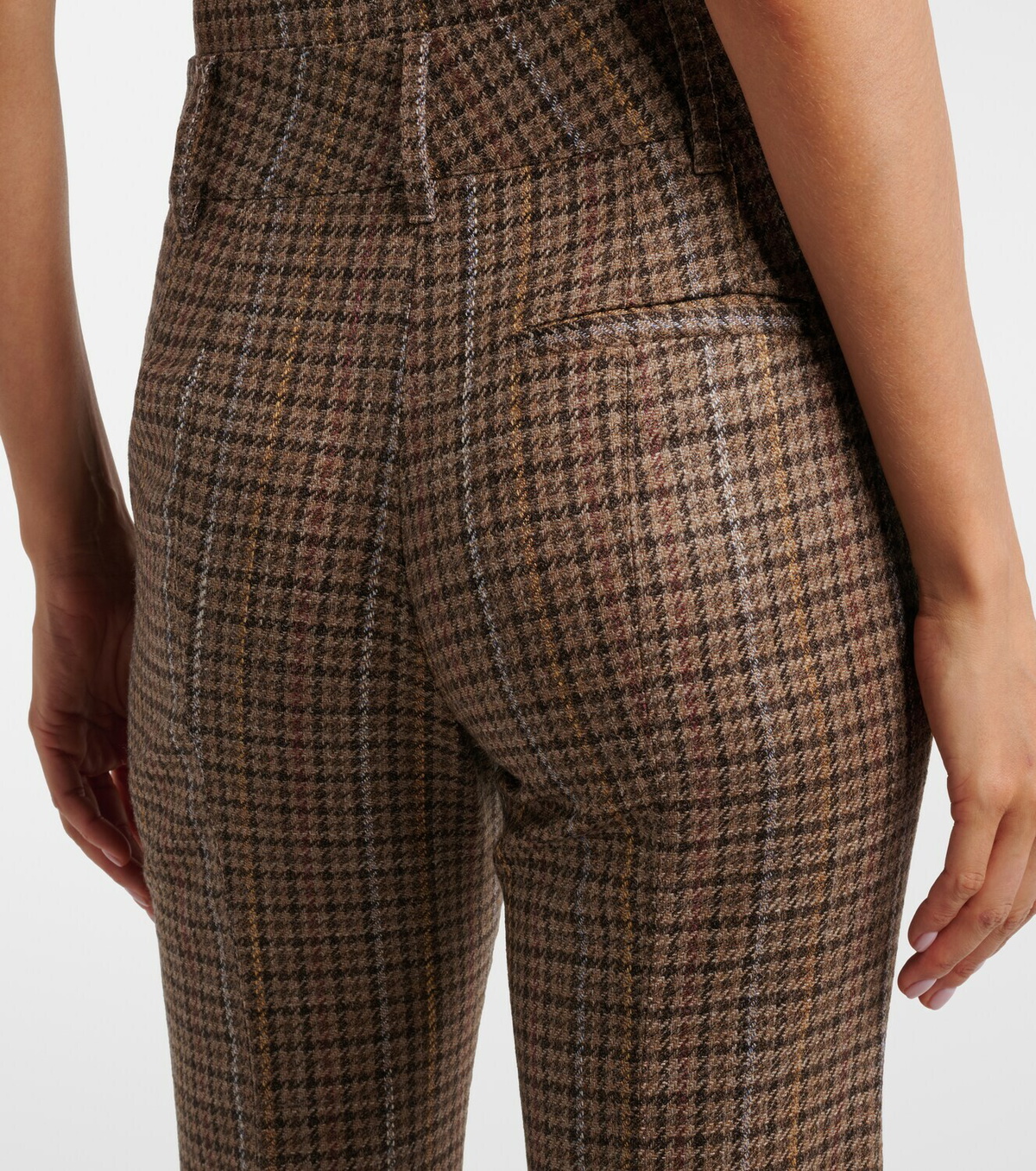 Gabriela Hearst Rhein checked wool and cashmere flared pants