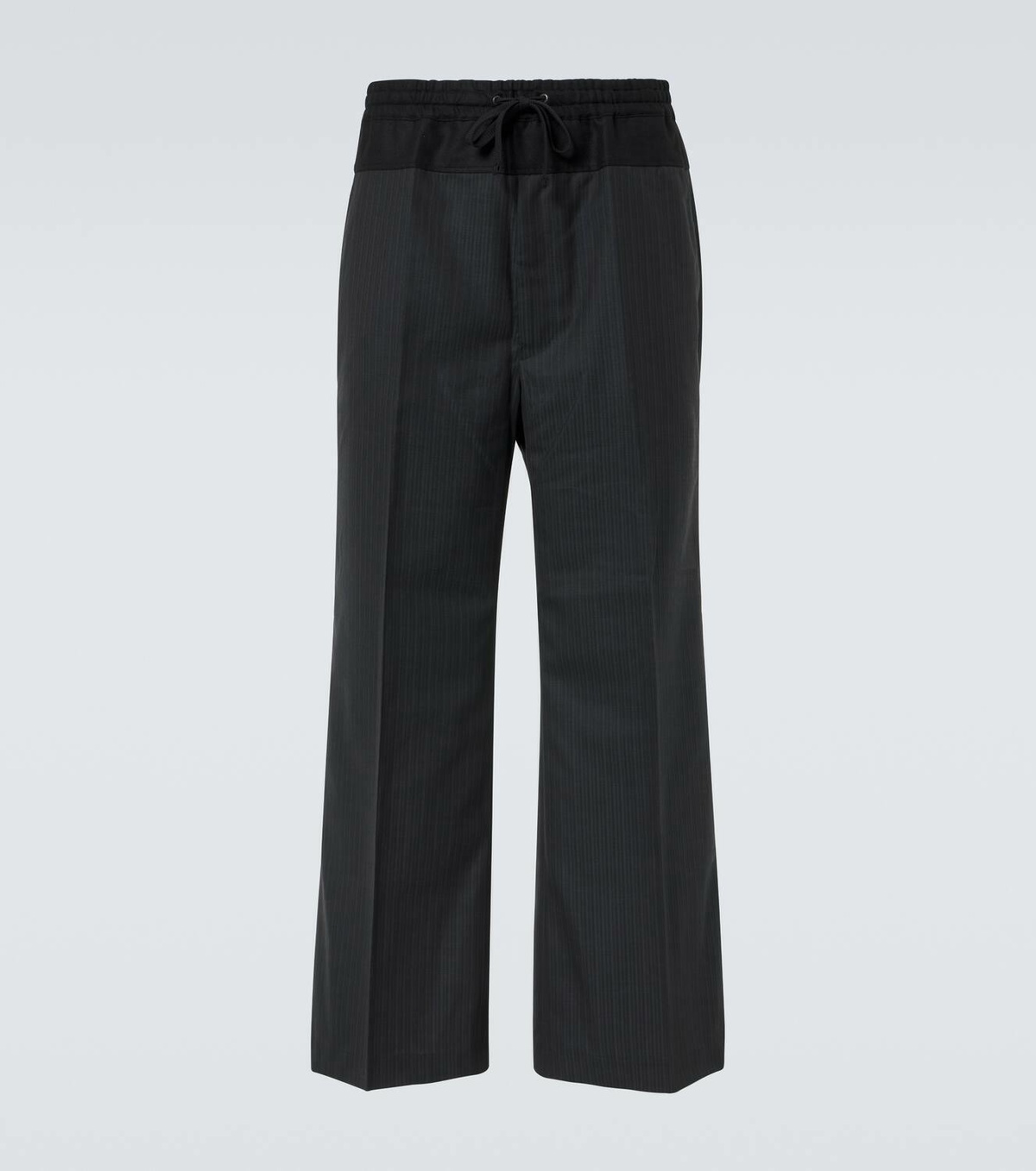 Junya Watanabe Striped wool twill straight pants