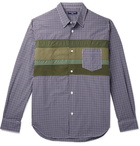 Comme des Garçons HOMME - Patchwork Gingham Cotton-Poplin Shirt - Blue