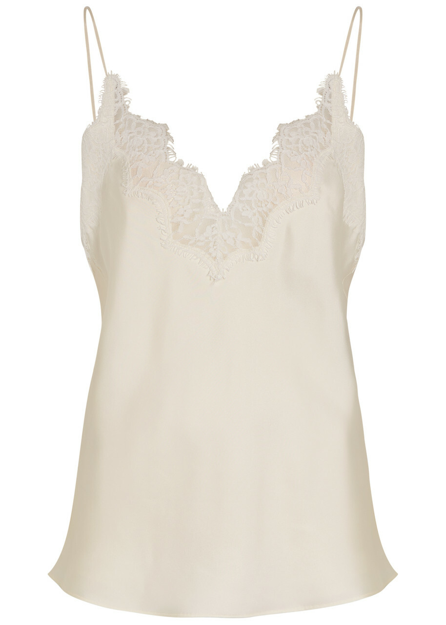 Rohe Lace-trim Silk Camisole top Cream
