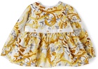 Versace Baby White & Gold Baroccoflage Dress Set