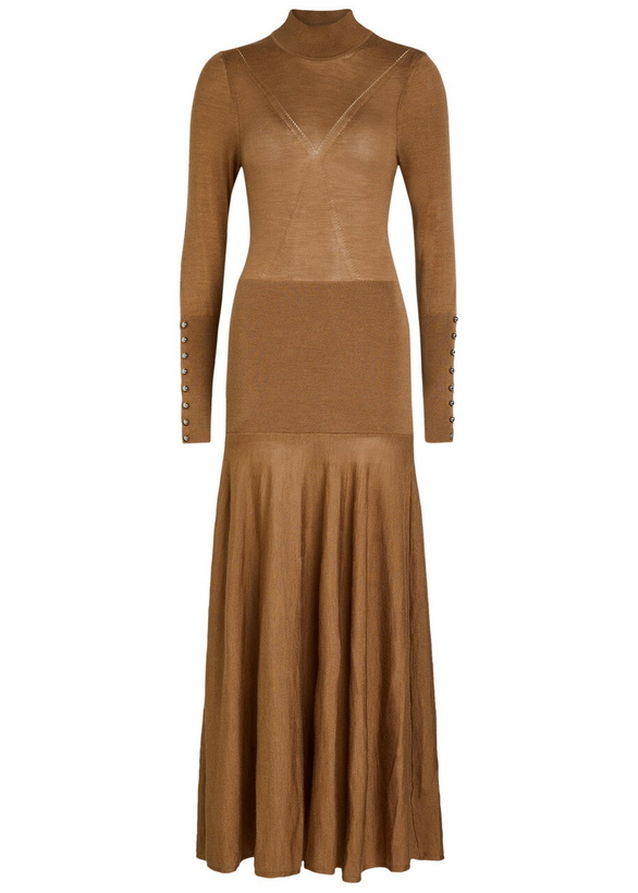 rabanne khaki draped jersey midi dress Paco Paco Rabanne excludingmarketing