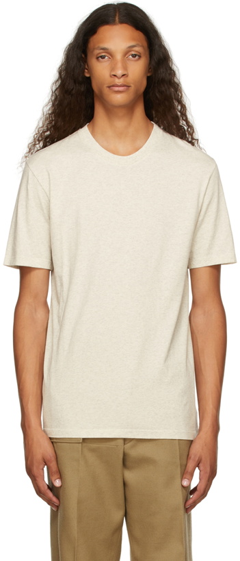 Photo: Maison Margiela Three-Pack White & Off-White Organic Cotton T-Shirts