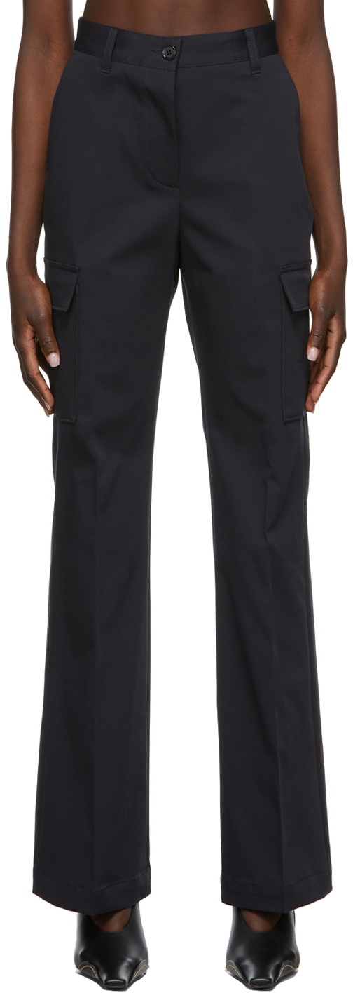 MM6 Maison Margiela Navy Twill Cargo Trousers MM6 Maison Margiela