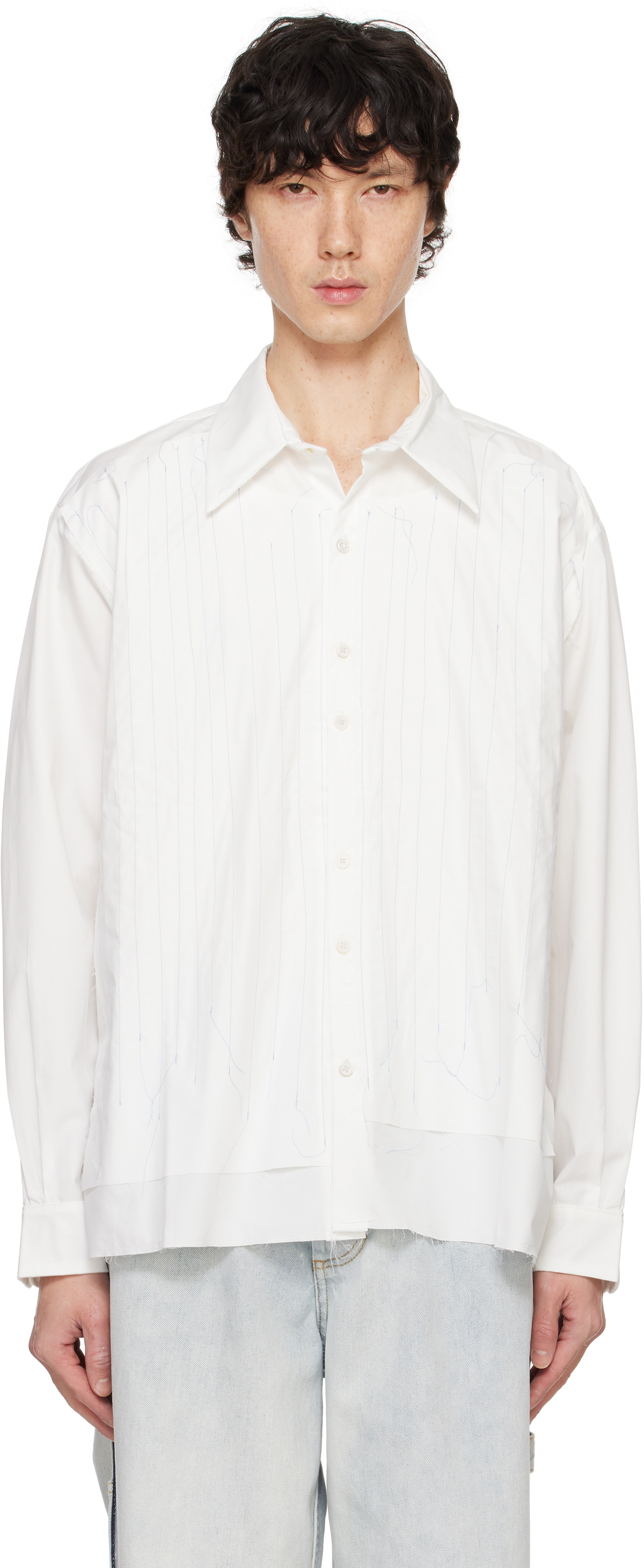 Camiel Fortgens White Quilted Shirt Camiel Fortgens