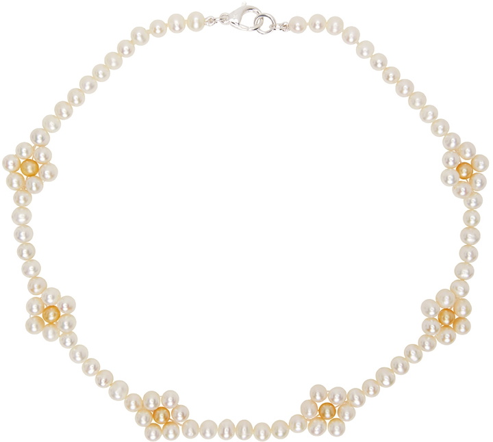 Photo: Hatton Labs White & Yellow Daisy Pearl Necklace